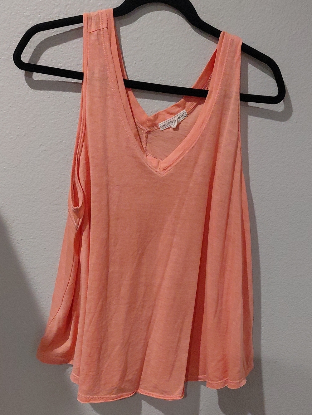 Melrose and Market Coral V-Neck Swing Tank